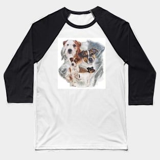 Jack Russell Montage Baseball T-Shirt